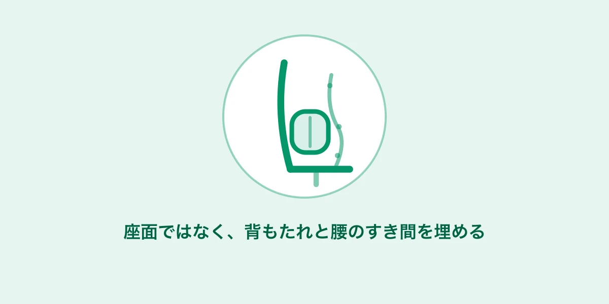 AI生成イメージ: ランバーサポートが支える場所